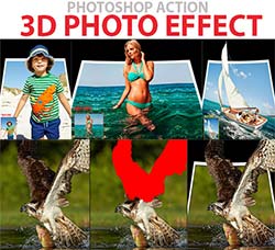 PS动作－快速制作3D图片：Easy 3D Pop Out PS Effect